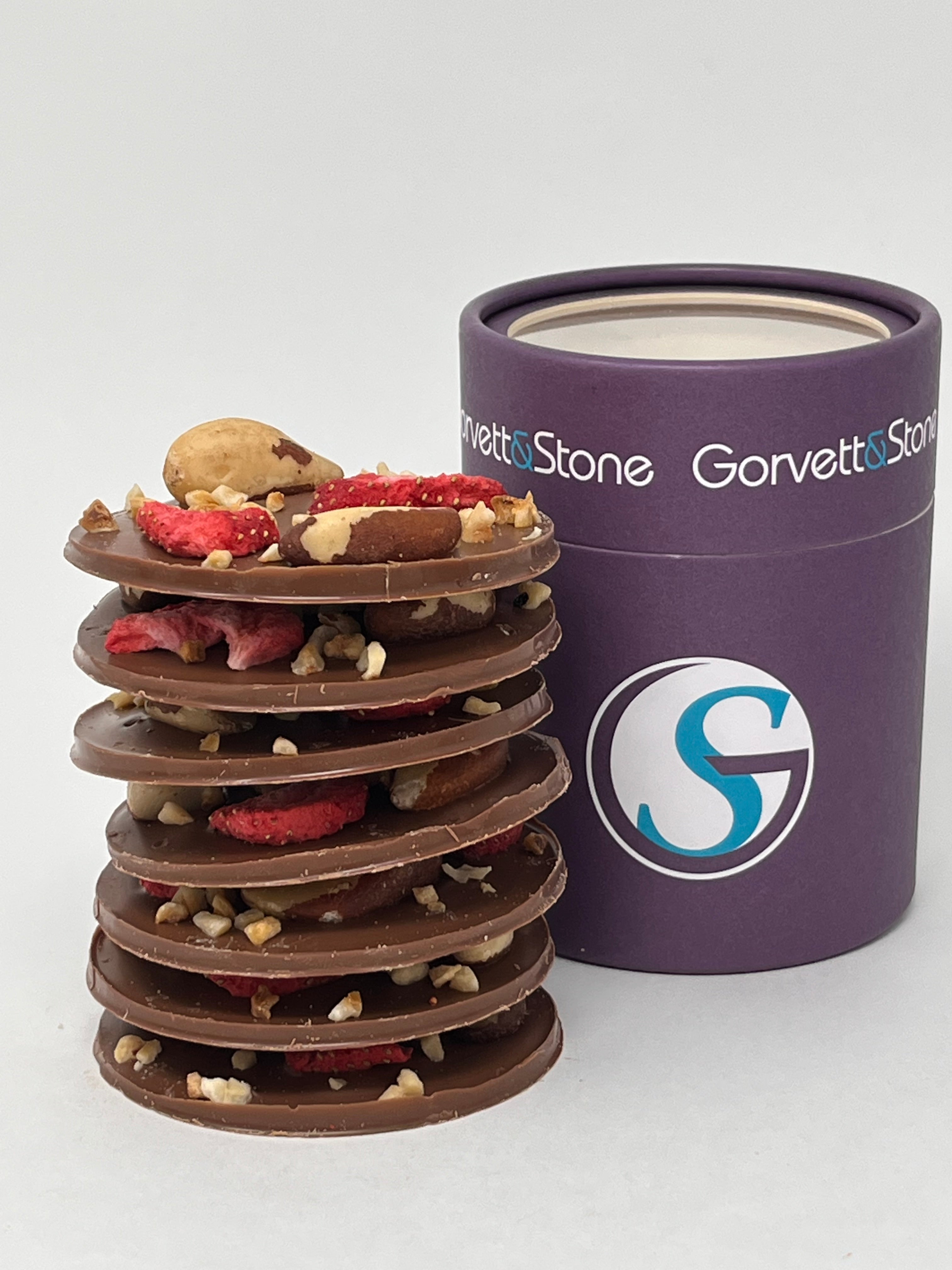 New Handmade Giant Mendiants in Milk Chocolate Gorvett & Stone